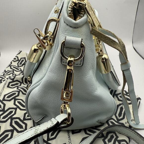 Rebecca Minkoff Small Cupid Mint Green Satchel/Crossbody Bag with Dust Bag - Picture 6 of 14